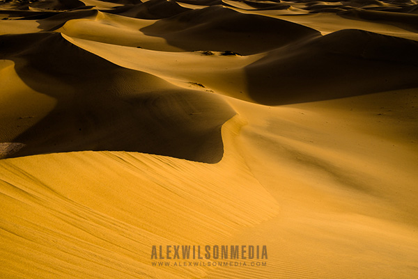 Mesquite Flat Sand Dunes at sunrise in Death Valley National Park.