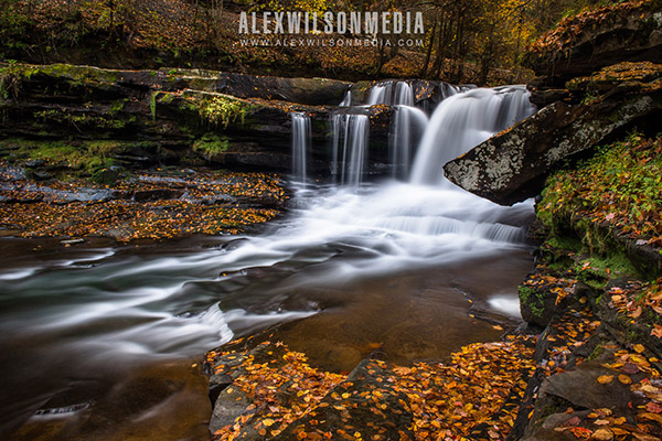 Dunloup Creek Falls near Thurmond, WV.  October 25, 2015.  (J. Alex Wilson)